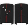 kwmobile Custodia Coprichiave Compatibile con Renault con 4 tasti (solo Keyless Go) Cover - Copri Telecomando Chiave Auto - Copri Chiavi Macchina nero/rosso