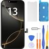 LL TRADER Display per iPhone 13 LCD 6.1 di ricambio FHD Touch Screen 3D Touch Digitizer telaio montaggio e riparazione kit 20252