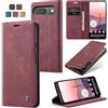 owlhold Cover Google Pixel 9,Custodia Pixel 9 Magnetica Portafoglio Flip[Antiurtoo][Cavalletto][Carta Fessura] Cover Pelle per Pixel 9-Vino Rosso