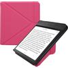 kwmobile Custodia Pieghevole Compatibile con Kobo Libra H2O Cover - Cover Magnetica Pelle PU eReader con Stand - rosa shocking
