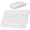 Generico Tastatura e mouse Bluetooth wireless, Tastatura silenziosa ricaricabile, ultrasottile e portatile, tastiera wireless da10 pollici adatta per iPad/tablet/PC/iOS/Android/Windows/Samsung/Lenovo