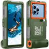 Lanhiem Custodia Impermeabile Subacquea Professionale IP68 15M per iPhone Samsung Huawei Xiaomi,Compatibile con telefoni fino a 6,9 pollici,adatto per immersioni snorkeling surf,Verde