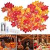 STVST Foglie di Acero Luci, Addobbi autunnali, Lucine, 6M/40 LED Stringa con Telecomando, Ghirlande Artificiali, Halloween Decorazioni Natalizie