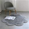 QINGLOU Faux Pelliccia di Agnello di Pecora Tappeto, imitazione lana, adatto per tappeto per soggiorno, lunga pelliccia morbida, soffice, tappetino per il letto, divano (Grigio, 90 x 90cm)