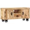 VIDAXL - Mobile Porta Tv In Legno Grezzo Di Mango 120x30x50 Cm
