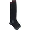 Gallo Calze lunghe uomo cotone e cashmere nero tinta unita e contrasti