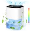 Vicloon Deumidificatore Casa 2000ML, Deumidificatore Portatile, 30㎡ Dehumidifier Funzionamento silenziosa, Luce 7 Colori, modalità Sospensione, Spegnimento Automatico, Bagno, Armadio, Camere da Letto