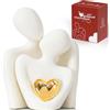 LINYTHER Mini Statua Coppia Amore, Soprammobile Moderno Decorazioni Casa, Scultura Astratta Love, Accessori Arredamento Casa Camera Da Letto, Regalo Anniversario Matrimonio Romantico
