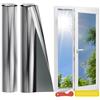 SUPRBIRD 2 Pezzi Pellicola Specchio per Vetri Finestre 44.5 x 200cm Pellicola Specchio Autoadesive Protezione Privacy Finestre Anti-UV, Pellicole Privacy Finestre Unidirezionali per Ufficio Casa, Argento