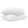 Deodar Set di 2 Cuscini 48x74 cm Cuscini da Letto in Piuma e Piumino d'Oca Bianca Biologica con Riempimento Naturale 1100g Federa 100 Cotone Biologico Certificato OEKO TEX e RDS