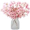 FOSDICK 4Pezzi Fiori Rosa Fiori di Pesco, Fiori Finti da Interno Realistiche, Bouquet Fiori Finti, Rami di Pesco Realistici, Bouquet di pesco per Esterni e Interni, Giardino, Decorazione di Matrimonio