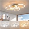 Tnight Lampadario Soggiorno Moderno,6 Anelli Ø80cm 72W Acrilico Dimmerabile Lampadari Led Soffitto con Telecomando App,2700K-7000K,Plafoniera per Salotto Soggiorno Camera da Letto Cucina Ufficio