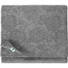 Linen & Cotton Jacquard Tovaglia da Tavola Damascata Rettangolare Grande Roseus -100% Lino, Grigio (147 x 350 cm) Lavabile Tovaglia di Stoffa da 12 Posti Decorativa per Cucina Sala da Pranzo Soggiorno