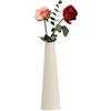 VASANA Vaso da fiori in ceramica beige singolo da 22 cm, vaso conico alto da tavolo, piccolo vaso a collo stretto, per casa, matrimonio, camera da letto, soggiorno, ufficio scrivania (fiori non inclusi)