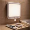 Bojim Plafoniera LED a Batteria con Sensore di Movimento, Lampade Senza Fili Ricaricabile ad Assorbimento Magnetico con Telecomando, Illuminazione Moderna per Garage, Bagno, Corridoio, Doccia, Balcone