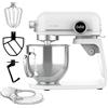 Cecotec Twist&Fusion 4500 Impastatrice Luxury White. 800 W, Corpo in Alluminio pressofuso, Motore CC, 8 velocità, Luce LED, Ciotola in Acciaio Inossidabile da 5,2 l