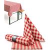 texpot TextilDepot24 Tovaglia rustica a quadretti in 100% cotone (60 x 60 cm, 12 pezzi, a quadretti, rosso-bianco a quadretti)