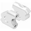 Duokon Riser manubrio-Duokon 22mm Universale Manubrio Moto Riser CNC CNC ad alta densità in lega di alluminio Manubrio Morsetto Back Move Mount Adapter(Chrome)