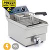 Friggitrice elettrica professionale - con rubinetto - 10L