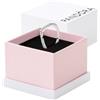 PANDORA Anello Wishbone in argento Sterling brillante con zirconia cubica trasparente, 52