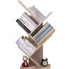 ETNIC ART Libreria ad Albero Moderna Rovere porta dvd a colonna Libri CD salvaspazio Legno portaoggetti scaffali Comodino 40x20x90 scaffale Design Ufficio Ingresso Soggiorno libreria piccola