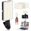 BNEHHOV Luce per Foto, 90 LED Luce Selfie per Telefono Portatile, CRI 95+ Luce Fotocamera Ricaricabile con 3 Modalità e 10 Livelli di Luminosità per Telefono, iPad, Laptop, Fotocamera