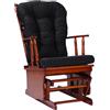 LIBEROSHOPPING Poltrona a dondolo oscillante con cuscino imbottito AMERICA NERO
