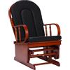 LIBEROSHOPPING Poltrona a dondolo oscillante in legno con cuscino Nero - LONDRA