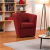 LIBEROSHOPPING Poltrona bordeaux elegante in tessuto antimacchia con seduta imbottita - LIBEROSHOPPING
