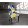 LIBEROSHOPPING Poltrona da camera imbottita in tessuto patchwork WILLY - LIBEROSHOPPING
