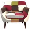LIBEROSHOPPING Poltrona in Tessuto Patchwork LEVANTE di Alta qualità