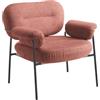 Ikone Poltrona in tessuto Ruggine con struttura in metallo Nero CUKY