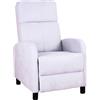 LIBEROSHOPPING Poltrona relax Comoda sistema recliner manuale in tessuto Grigio