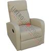 LIBEROSHOPPING Poltrona relax elettrica reclinabile con vibromassaggio FORTUNA in ecopelle BEIGE