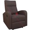 LIBEROSHOPPING Poltrona relax manuale reclinabile FORTUNA in tessuto MARRONE