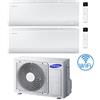Samsung Climatizzatore Condizionatore Samsung CEBU S2 R32 Wifi Dual Split Inverter 7000 + 18000 BTU con U.E. AJ080TXJ4KG/EU NOVITÁ 2025 Classe A++/A+
