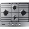 SAMSUNG NA64H3110BS/T1 PIANO COTTURA GAS, 4 zone di cottura, dimensioni: L 60 cm, P 51 piano in Acciaio inossidabile, Inox