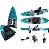 Big Mama Kayak Kayak monoposto divisibile a pedali con pinne BIG MAMA START S500 componibile - colore TURCHESE