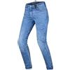 SHIMA DEVON Jeans Moto - Pantaloni Biker Ventilato Elastico Vestibilità Slim con Rinforzi in FiberQL, Protezioni CE per Ginocchia e Fianchi (Donna, Blu, 28 LONG)