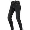 SHIMA DEVON Jeans Moto - Pantaloni Biker Ventilato Elastico Vestibilità Slim con Rinforzi in FiberQL, Protezioni CE per Ginocchia e Fianchi (Donna, Nero, 26)