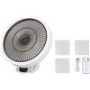 Haofy Piccolo Ventilatore Oscillante Montato a Parete con Telecomando, Luce Notturna a 3 Velocità, Ideale per il Garage della Camera da Letto, l'Ufficio Domestico, Bianco