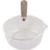 lyrlody Pentola per il Latte in Vetro con Beccuccio a V e Manico in Legno, Forniture da Cucina, Pentola per il Latte, Casseruola, Utensili da per la Cucina, Pentole, Pasta,
