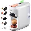 CAFELFFE MK-606 5-in-1 caffettiera singola 5-in-1 19 bar, macchina per caffè espresso caldo/freddo, compatibile con capsule K-Cup/NES Original/DG/44 mm ESE e caffè macinato, 7 livelli d'acqua