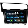 BXLIYER SXAUTO [6GB+128GB] Android 14 IPS Autoradio Per Golf 7 (2013-2018) - Senza fili CarPlay/Android Auto - LED Camera + MIC - DAB Fast-boot Volante 360-Camera AHD DSP - 2 Din 10.1 Pollici - Nero
