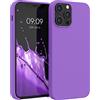 kwmobile Cover per Apple iPhone 12 Pro Max Custodia - Back Case per Smartphone in Silicone TPU - Protezione Gommata - viola ametista