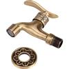 Omabeta Rubinetto per Lavatrice in Ottone Stile Antico Montaggio a Parete Lavanderia Rubinetto per Acqua Fredda Bagno Rubinetto per lavello da Giardino Esterno Rubinetto