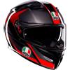 AGV - Casco AGV - Casco K3 E2206 Striga Nero / Grigio / Rosso