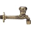 Hapivida Rubinetto in Ottone Anticato Acqua Fredda G1/2 Vintage Lavatrice Rubinetto con Singola Maniglia per Lavabo Giardino Bagno Esterno Casa Cucina