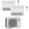 Mitsubishi Climatizzatore Condizionatore Mitsubishi Pavimento Serie M MFZ-KT Dual Split Inverter 9000 + 9000 BTU con U.E. MXZ-2F33VF NOVITÁ Classe A++/A+