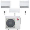 Mitsubishi Climatizzatore Condizionatore Mitsubishi Pavimento Serie M MFZ-KT + parete MSZ-AP20VGK Trial Split Inverter 7000 + 9000 + 12000 BTU con U.E. MXZ-3F54VF NOVITÁ Classe A+++/A++